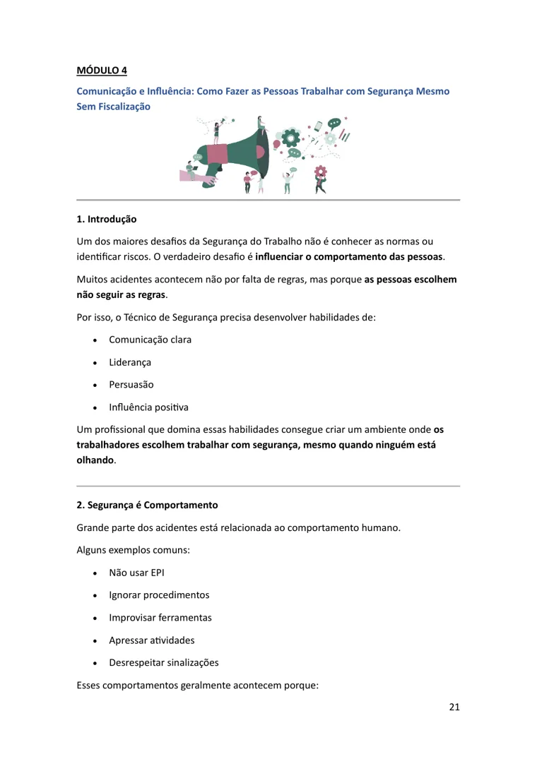 Prévia do módulo de comunicação e influência